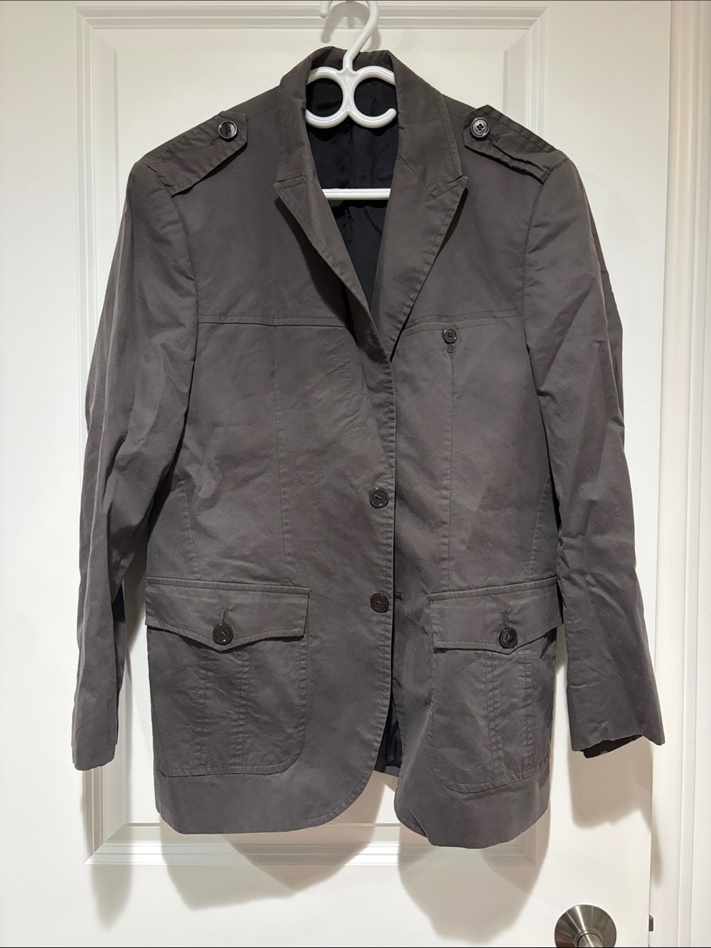 ($300) Daniele Alessandrini Men's Slate Gray Field Jacket